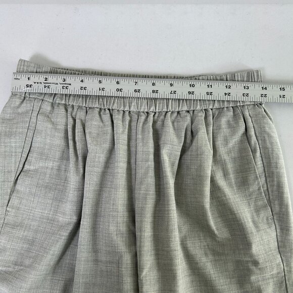 J Crew Harlow Pull On Pants Womens 8 Gray Wool Blend Lined Elastic Waist B5604 - Picture 11 of 16